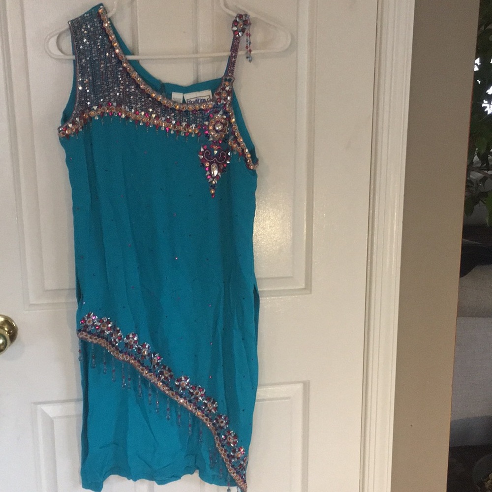 Girl’s asymmetric salwar kameez